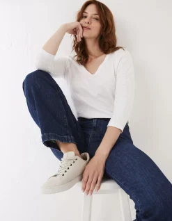 Women FatFace Jeans & Dungarees|Elise Wide Leg Comfort Stretch Jeans
