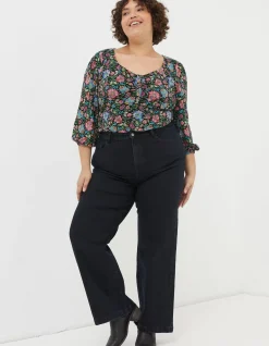 Women FatFace Jeans & Dungarees|Elise Wide Leg Jeans