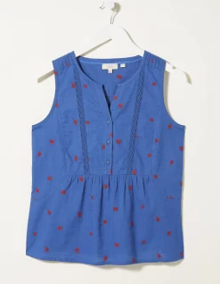 Women FatFace Tops & T-Shirts|Ella Embroidered Daisy Cami