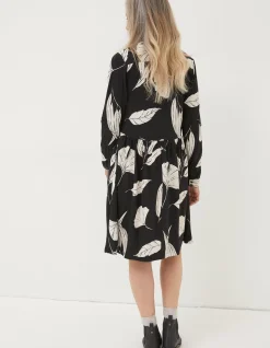 Women FatFace Dresses|Elsie Twilight Leaves Dress