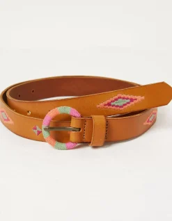 Women FatFace View All|Embroidered Jean Leather Belt