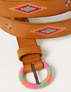 Women FatFace View All|Embroidered Jean Leather Belt