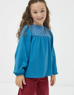 Girls FatFace View All|Embroidered Jersey Top