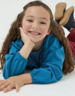 Girls FatFace View All|Embroidered Jersey Top