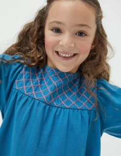 Girls FatFace View All|Embroidered Jersey Top