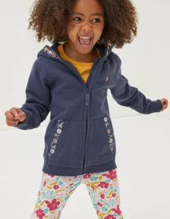 Girls FatFace View All|Embroidered Zip Through Hoodie