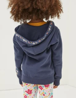 Girls FatFace View All|Embroidered Zip Through Hoodie