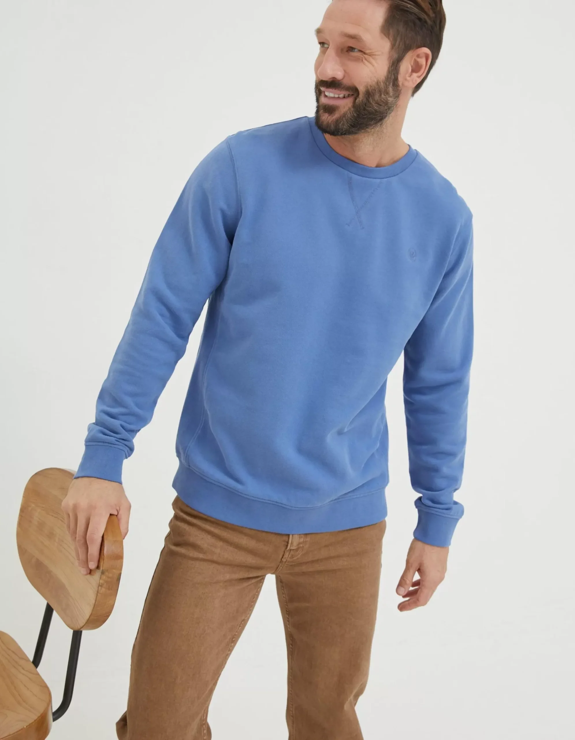 Men FatFace Sweatshirts & Hoodies|Emsworth Crew Neck Sweatshirt