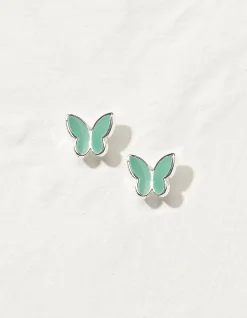 Women FatFace View All|Enamel Butterfly Studs
