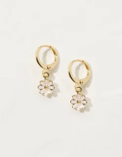 Women FatFace View All|Enamel Flower Drop Earrings