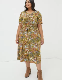 Women FatFace View All|Estelle Paisley Midi Tea Dress