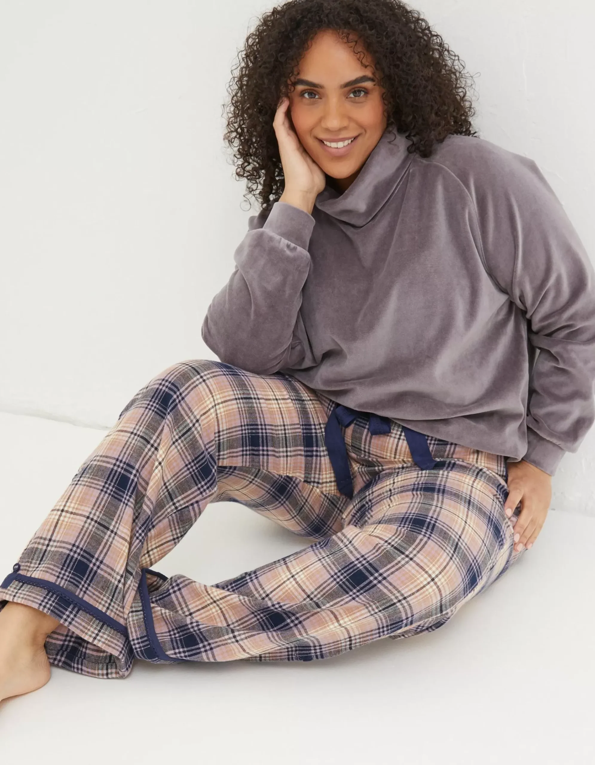 Women FatFace Nightwear & Loungewear|Eva Wildscapes Check Pyjama Bottoms