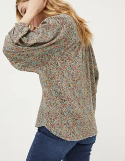 Women FatFace Shirts & Blouses|Evelyn Craft Floral Blouse