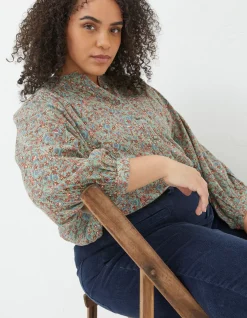 Women FatFace Shirts & Blouses|Evelyn Craft Floral Blouse