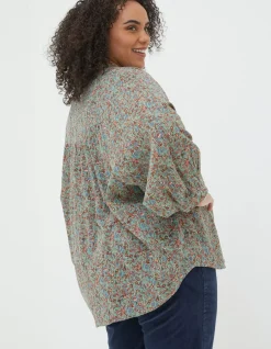 Women FatFace Shirts & Blouses|Evelyn Craft Floral Blouse