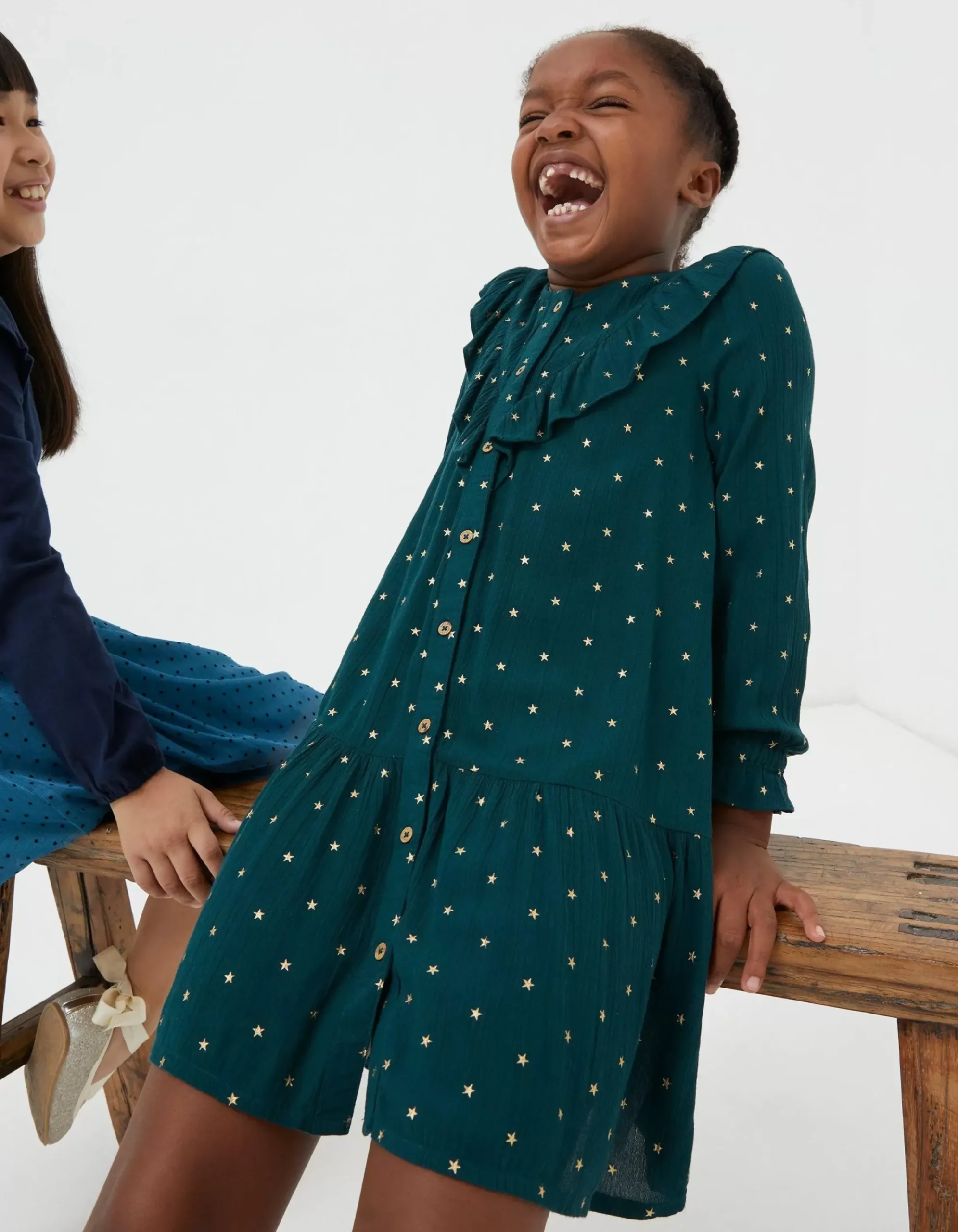 Girls FatFace View All|Evie Foil Star Dress