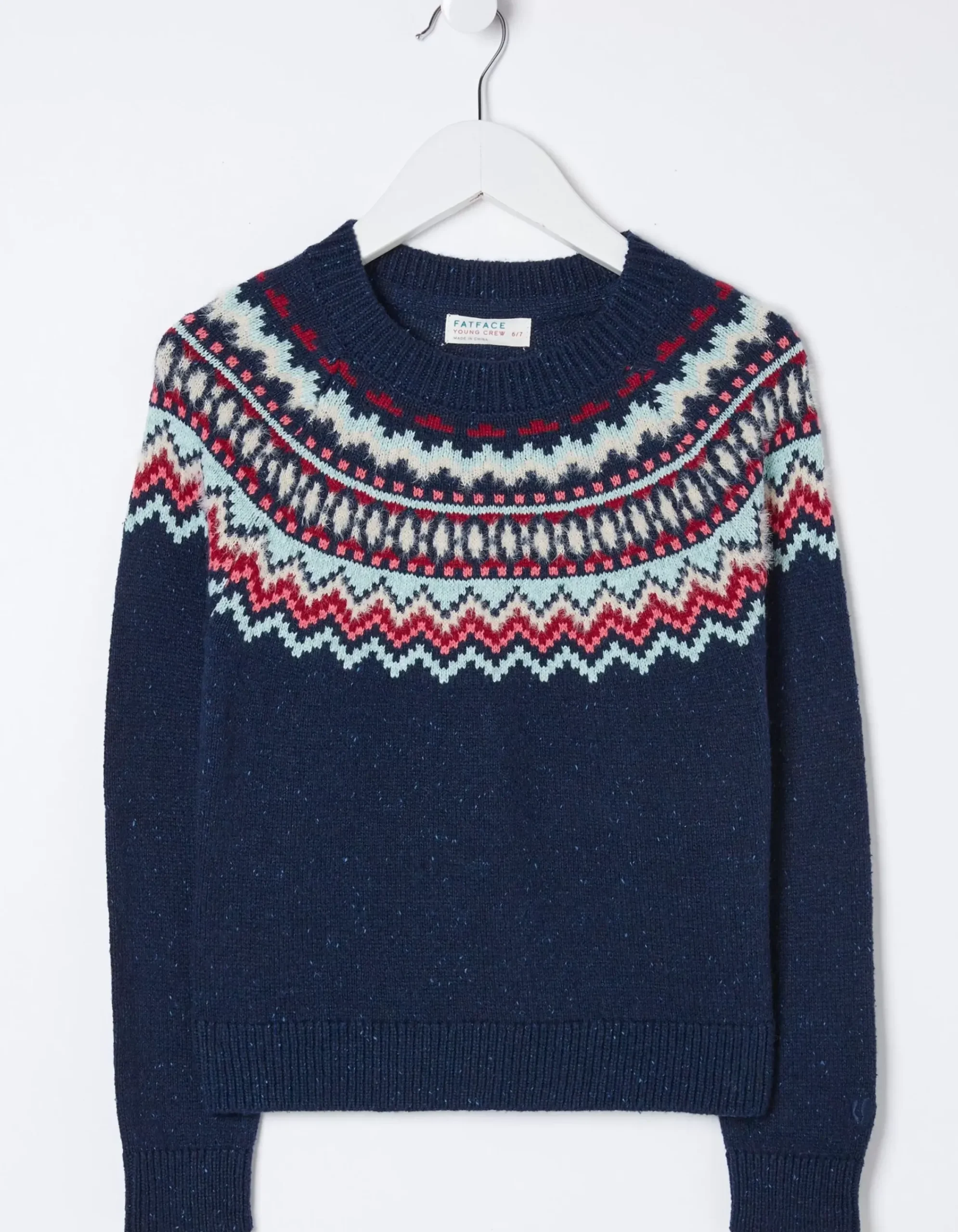 Girls FatFace View All|Fairisle Knitted Crew Neck Jumper