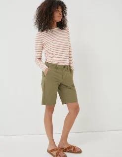 Women FatFace Shorts|Falmouth Bermuda Chino Shorts