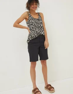 Women FatFace Shorts|Falmouth Bermuda Chino Shorts