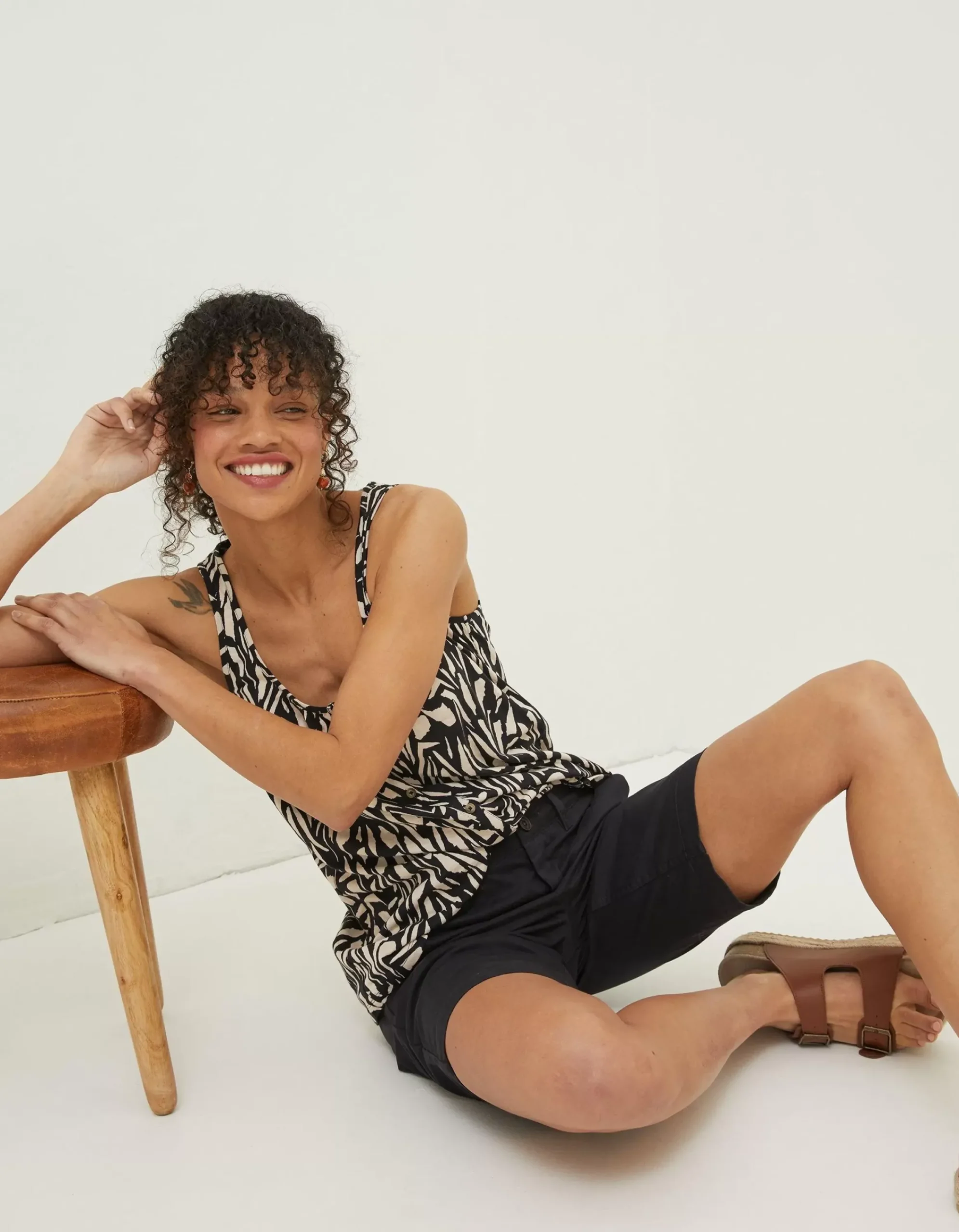 Women FatFace Shorts|Falmouth Bermuda Chino Shorts