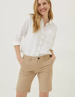 Women FatFace Shorts|Falmouth Bermuda Chino Shorts