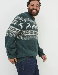 Men FatFace View All|Family Reindeer Christmas Jumper