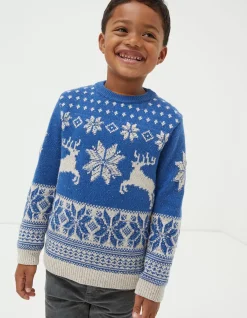 Boys FatFace View All|Family Reindeer Christmas Jumper