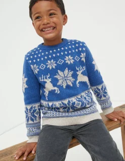 Boys FatFace View All|Family Reindeer Christmas Jumper