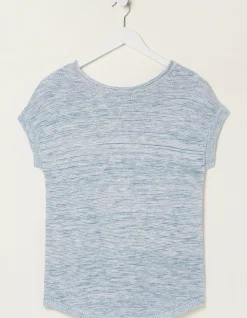 Women FatFace Knitwear|Faye Button Back Top