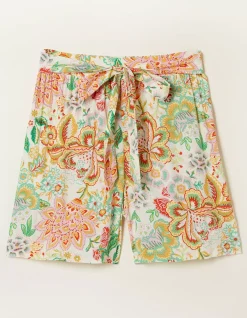 Women FatFace Shorts|Faye Paradise Floral Shorts