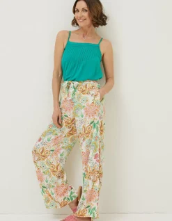 Women FatFace Trousers & Leggings|Faye Paradise Floral Wide Leg Trouser