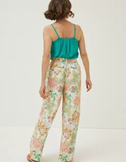 Women FatFace Trousers & Leggings|Faye Paradise Floral Wide Leg Trouser