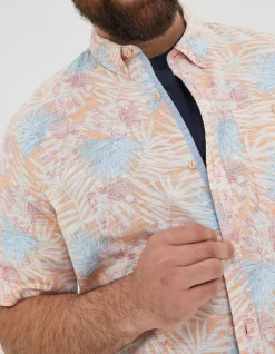 Men FatFace Shirts|Fently Palm Print Shirt
