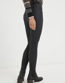 Women FatFace Trousers & Leggings|Five Pocket Coated Jegging