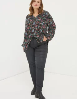 Women FatFace Trousers & Leggings|Five Pocket Coated Jegging