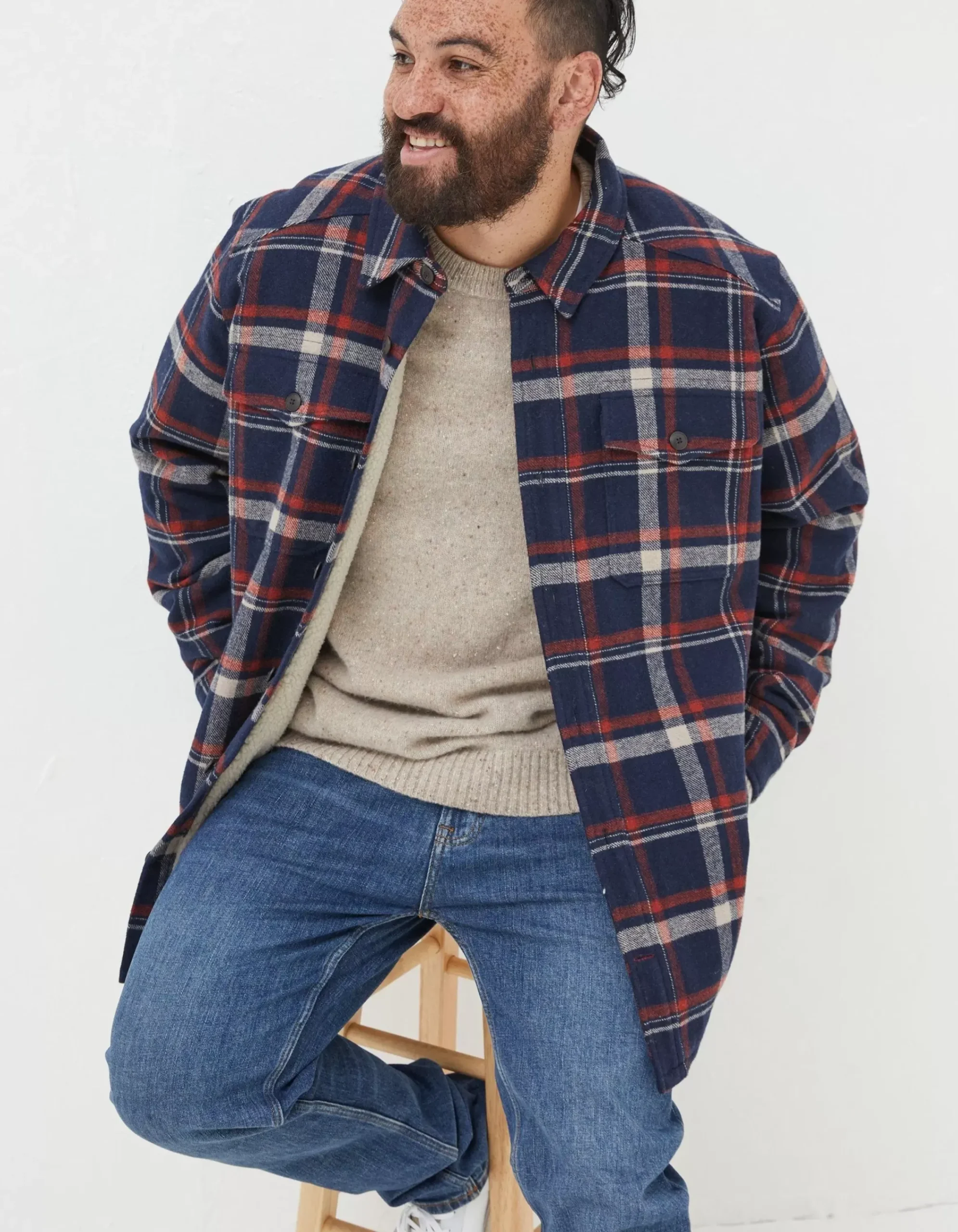 Men FatFace View All|Fjord Check Overshirt