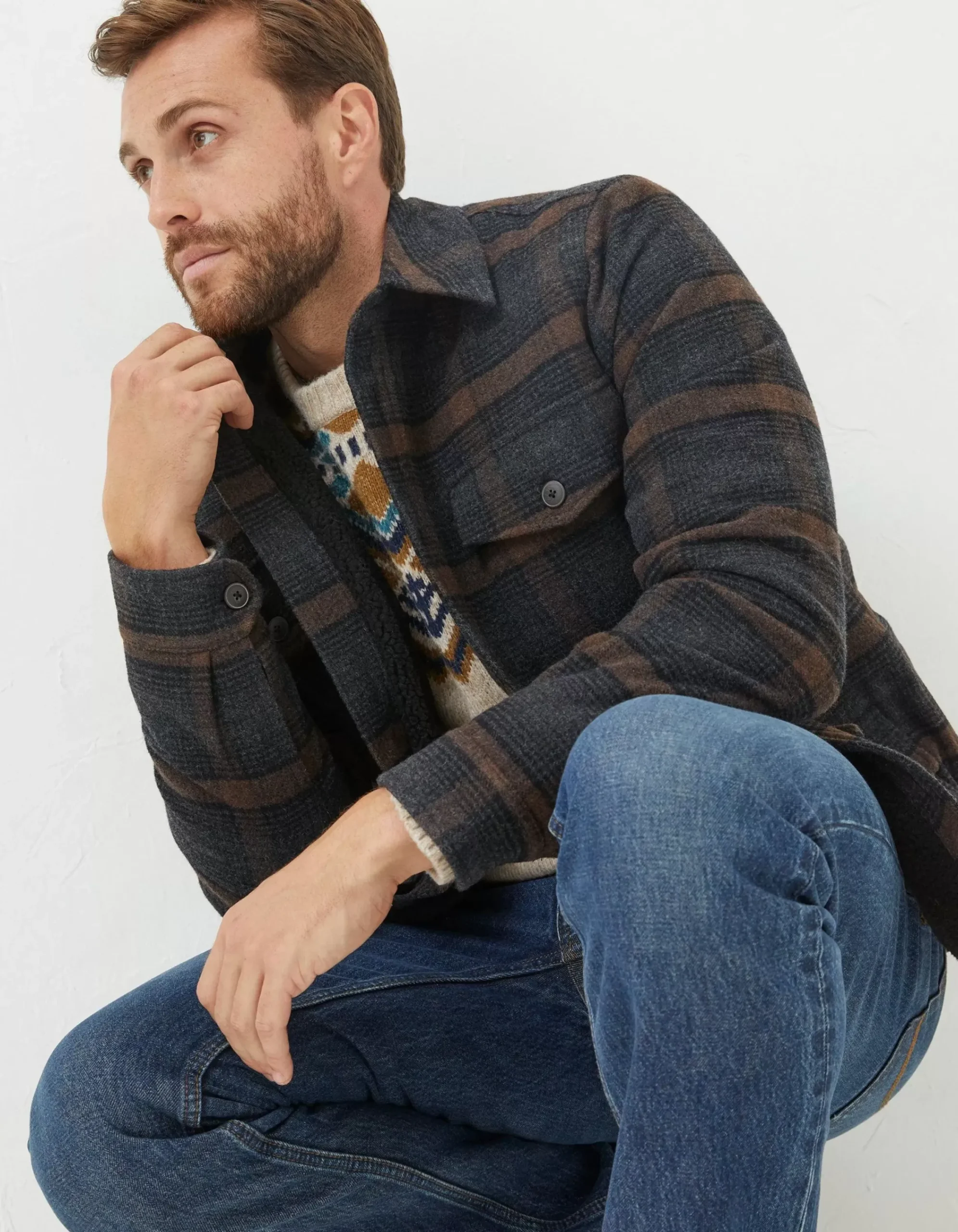 Men FatFace View All|Fjord Ombre Overshirt