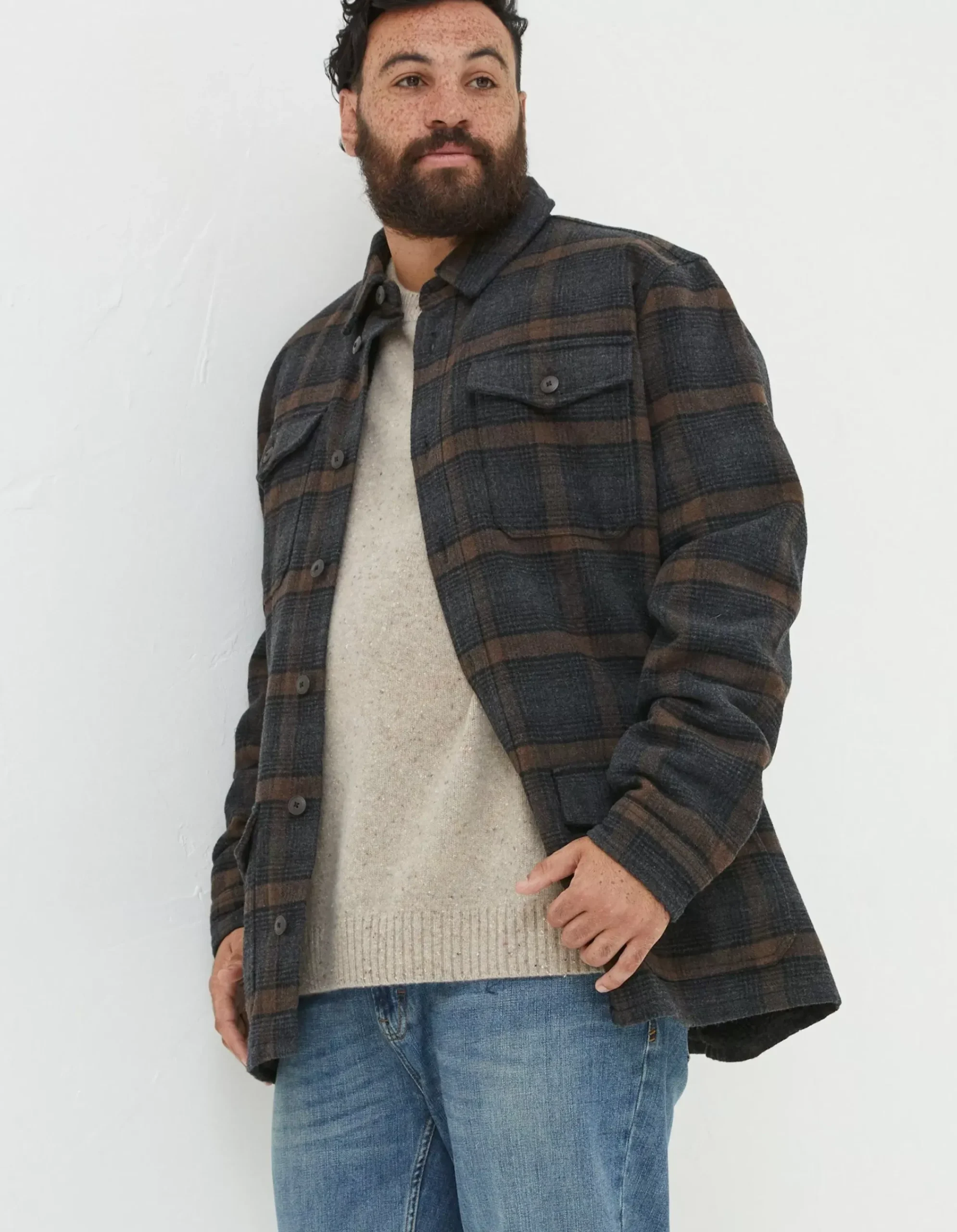Men FatFace View All|Fjord Ombre Overshirt