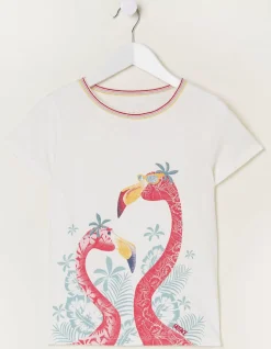 Girls FatFace View All|Flamingo Graphic T Shirt