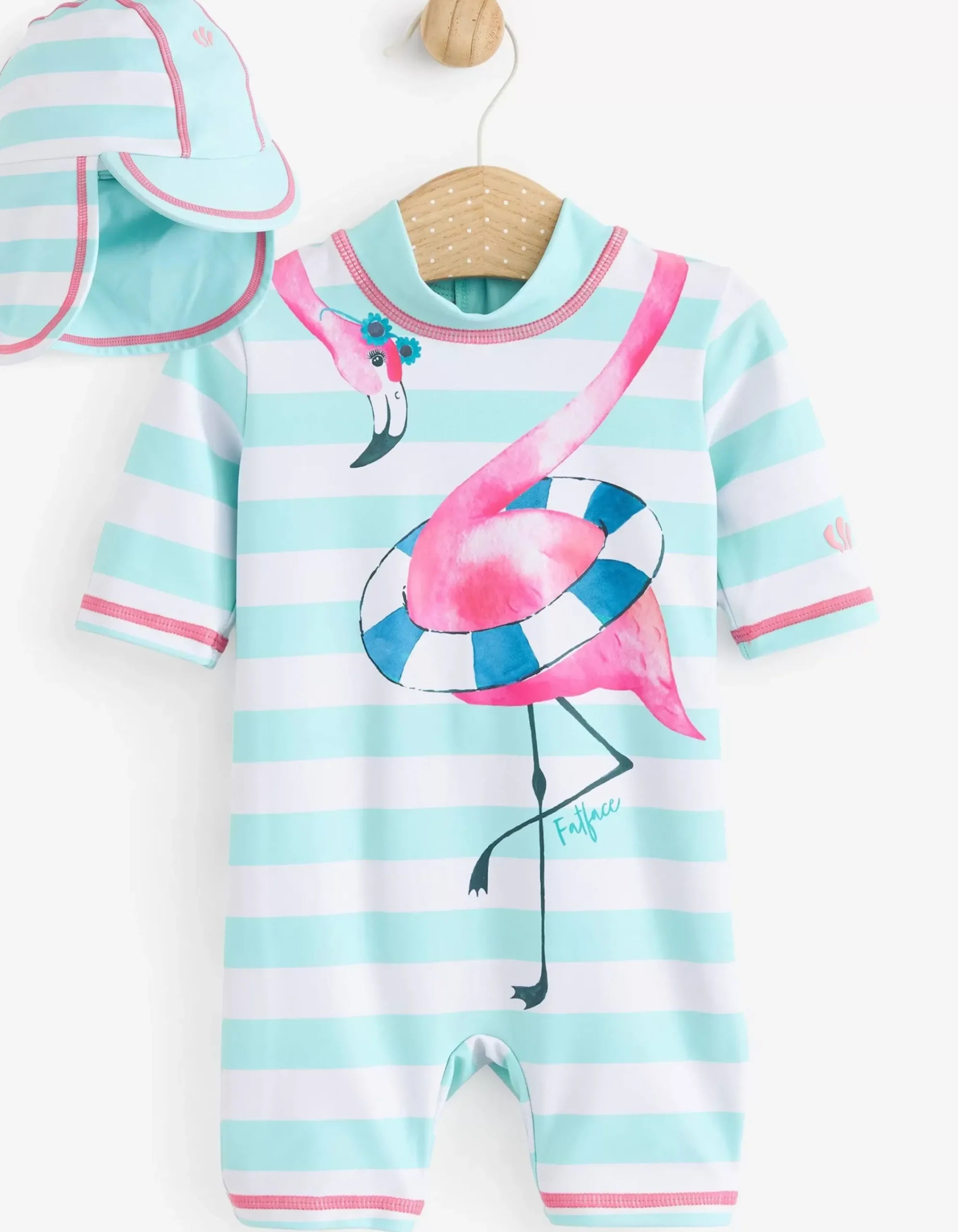 Baby FatFace View All|Flamingo Surf Suit And Hat Set