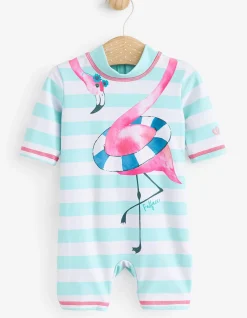 Baby FatFace View All|Flamingo Surf Suit And Hat Set