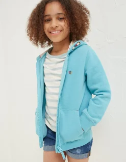 Girls FatFace View All|Flamingo Sweat Zip Through Hoodie
