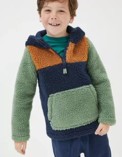 Boys FatFace View All|Fleece Block Hoodie