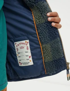 Boys FatFace View All|Fleece Check Jacket