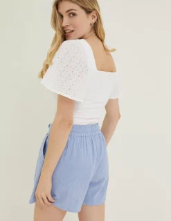 Women FatFace Shorts|Flippy Textured Spot Shorts