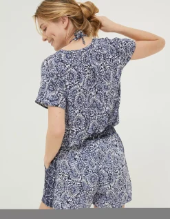 Women FatFace Shorts|Flippy Watercolour Batik Shorts