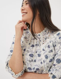 Women FatFace View All|Flora Broderie Ditsy Blouse