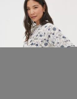 Women FatFace View All|Flora Broderie Ditsy Blouse