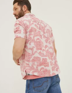 Men FatFace Shirts|Floral Block Print Shirt