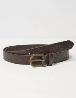 Women FatFace View All|Floral Embossed Leather Belt